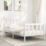 Bed Frame without Mattress White 90x200 cm Solid Wood Pine 3193322