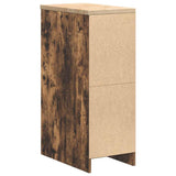 Garage Storage Cabinet Smoked Oak 30x51x85 cm Solid Wood Pine 860557