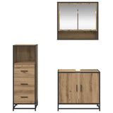 Bathroom Furniture Set 3 pcs Artisan Oak Engineered Wood 3402433