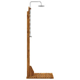 Outdoor Shower 225 cm Solid Acacia Wood and Stainless Steel 903108