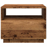 Coffee Table with LED Lights Old Wood 50x49x40 cm 857708