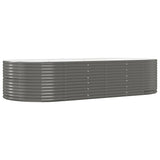 Garden Raised Bed Grey 291x140x68 cm Galvanised Steel 319099