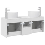Bathroom Cabinet Set 3 pcs High Gloss White 49.5 x 44.5 x 66 cm 3405721