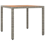 5 Piece Garden Dining Set Grey Poly Rattan&Solid Wood Acacia 3157619