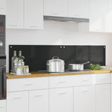 Kitchen Backsplash 2 pcs Black 90 x 40 cm Tempered Glass 3415548