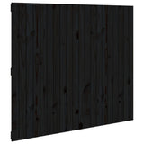 Wall Headboard Black 127.5x3x110 cm Solid Wood Pine 824942
