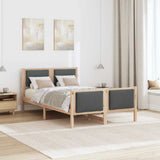 Bed Frame with Headboard Dark Grey 120 x 200 cm Fabric 878330