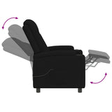 Recliner Massage Chair Black 75 x 95 x 100 cm Fabric 42051178