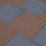 Fall Protection Tiles 12 pcs Rubber 50x50x3 cm Grey 3096596