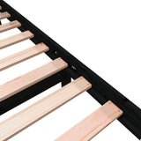 Bed Frame without Mattress Black Solid Wood Pine Small Single 3101312