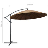 Garden Parasol Taupe Aluminium, Polyester Large Tiltable 47223