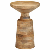 ZNTS Side Table Ø33x50 cm Solid Wood Mango 4017540