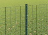 Embedded Fence Post 5 pcs Green 200 cm Powder-Coated Steel 42006270