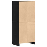 Kitchen Cabinet Black 57x41.5x131.5 cm Engineered Wood 860122
