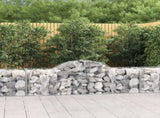 Arched Gabion Baskets 15 pcs 200x50x60/80 cm Galvanised Iron 3146291