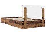Bed Frame with Headboard Old Wood 100 x 200 cm Engineered Wood 3412826