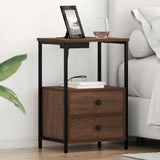Bedside Cabinet 2 pcs Brown Oak 40 x 31 x 60 cm Engineered Wood 859449