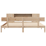ZNTS Bookcase Bed without Mattress 200x200 cm Solid Wood Pine 3321782