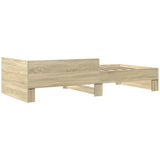 Bed Frame without Mattress Sonoma Oak 90x200 cm Engineered Wood 849581