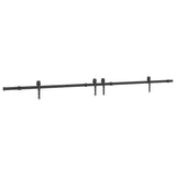 Sliding Door Hardware Kit 305 cm Steel Black 3295781