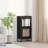 Book Cabinet Black Oak 40 x 30 x 86.5 cm Engineered Wood 886360