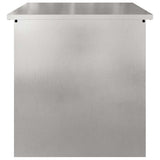 Outdoor Storage Box Silver 55 x 50.5 x 50 cm Steel 874578