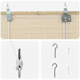 Roller Blind Natural 130 x 160 cm Bamboo 42039692