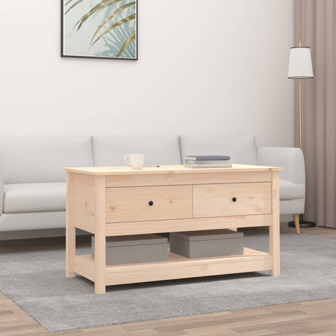 ZNTS Coffee Table 102x49x55 cm Solid Wood Pine 820921