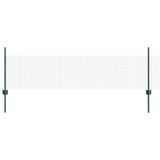 Welded Wire Fence with Posts 25 x 0.5 m Galvanised Steel Green 3336469