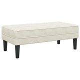 Bench with Cushion Cream 113 x 57 x 39 cm Velvet 42001955