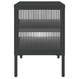 TV Cabinet Black 105x35x50 cm Glass and Steel 352998