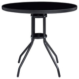 5 Piece Garden Dining Set Aluminium and Textilene Black 3070656