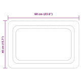LED Bathroom Mirror Transparent 60 x 40 cm Tempered Glass 42045832