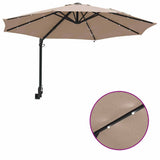 Garden Parasol Taupe 248 x 248 x 148 cm Polyester and Steel 42003246