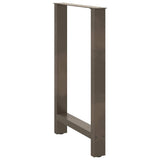 Bar Table Legs Natural Steel 2 pcs 60x cm Steel 4013335
