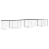 Chicken Cage with Roof Light Grey 603x98x90 cm Galvanised Steel 3189056