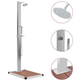 Outdoor Shower with Tray WPC Stainless Steel 3051285