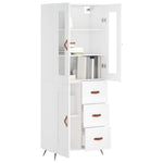 Highboard White 69.5x34x180 cm Engineered Wood 3198633