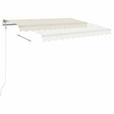 Manual Retractable Awning with LED 3.5x2.5 m Cream 3069922