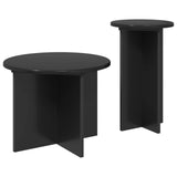 Side Table Set with Storage 2 pcs Black Oak Engineered Wood 8001029