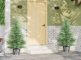 135cm Artificial Cypress Trees Set of 2, UV Resistant Artificial with Decorative Pot, Fake T3398P424881