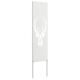 Garden Privacy Screen White 32 x 140 cm Cold-rolled steel 876260