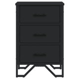 ZNTS Bedside Cabinet Black 40x41x60 cm Engineered Wood 848524