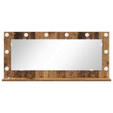Vanity Mirror Rectangular with Mirror Old Wood 100 x 45 x 18 cm 868331