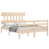 Bed Frame without Mattress 140x200 cm Solid Wood 3195156