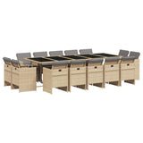 Garden Dining Set Foldable Rectangular Modern Removable Covers 3210696