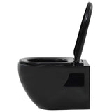 Wall-Hung Toilet Ceramic Black 143023