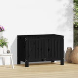 Garden Storage Box Black 76x42.5x54 cm Solid Wood Pine 823826