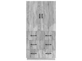 Cabinet Set 2 pcs Grey Sonoma 66 x 34.5 x 87 cm Engineered Wood 3416805
