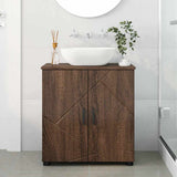 Bathroom Cabinet with Storage Brown Oak 61 x 35 x 64 cm 883291